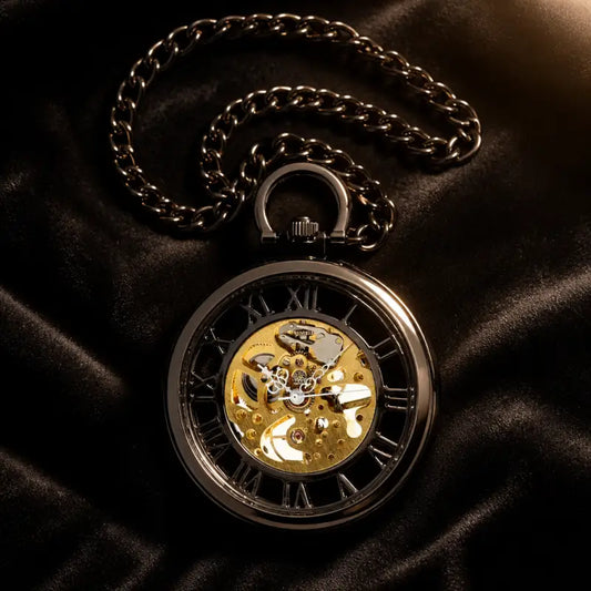 Montre à Gousset Mécanique Squelette Open Face - Univers Gousset
