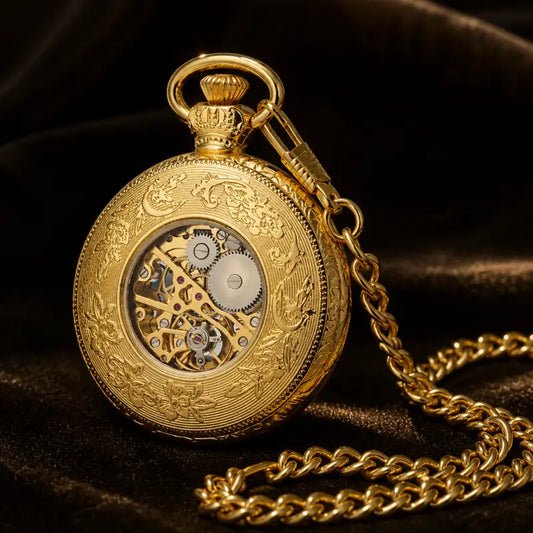 Montre à Gousset Mécanique Squelette Cadran Ouvert - Univers Gousset
