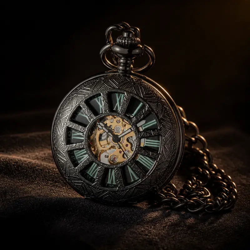 Montre à Gousset Mécanique Squelette Demi-chasseur - Univers Gousset