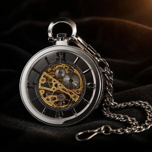 Montre à Gousset Mécanique Squelette Homme - Univers Gousset