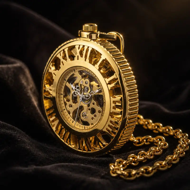 Montre à Gousset Mécanique Squelette Romain - Univers Gousset