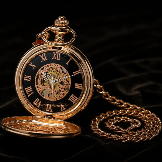 Montre à Gousset Mécanique Squelette Femme - Univers Gousset
