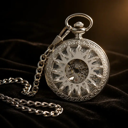 Montre à Gousset Mécanique Squelette Soleil - Univers Gousset