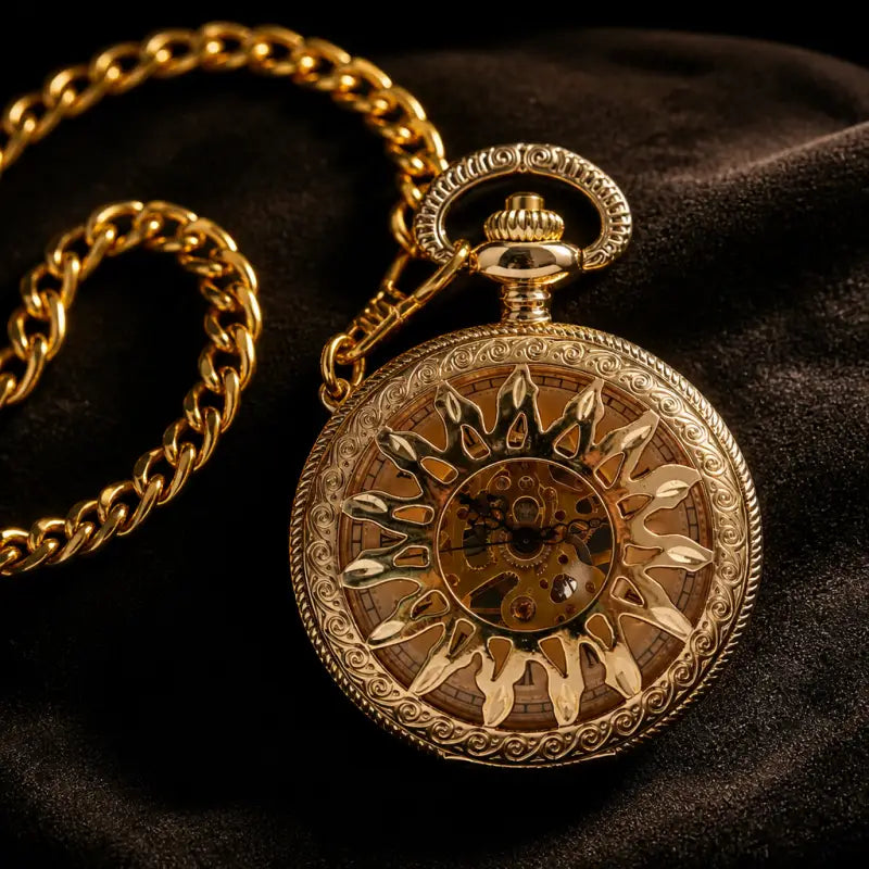 Montre à Gousset Mécanique Squelette Soleil - Univers Gousset