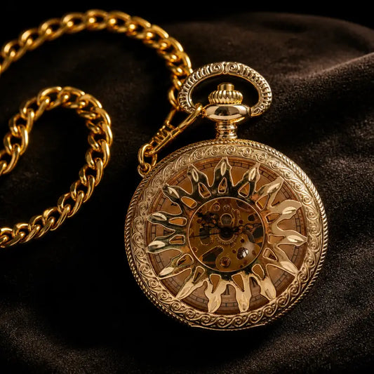 Montre à Gousset Mécanique Squelette Soleil - Univers Gousset