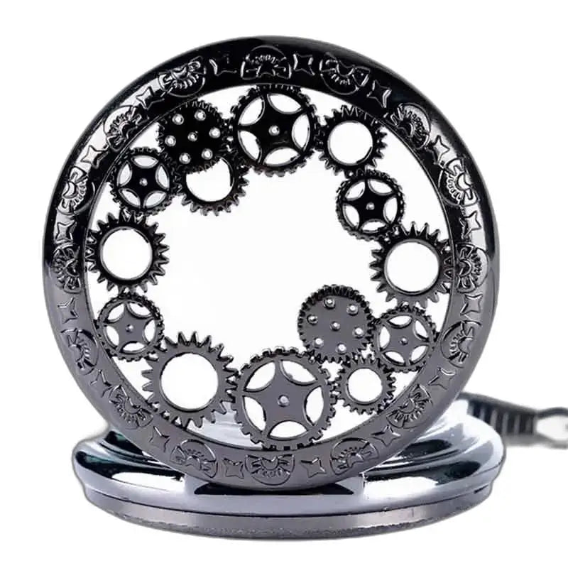 Montre Gousset Steampunk avec design de mécanisme à engrenages artisanaux
