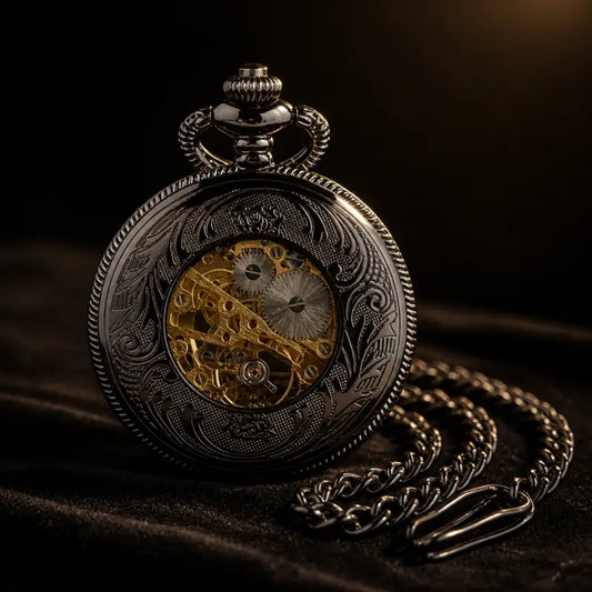 Montre à Gousset Mécanique Squelette Steampunk - Univers Gousset