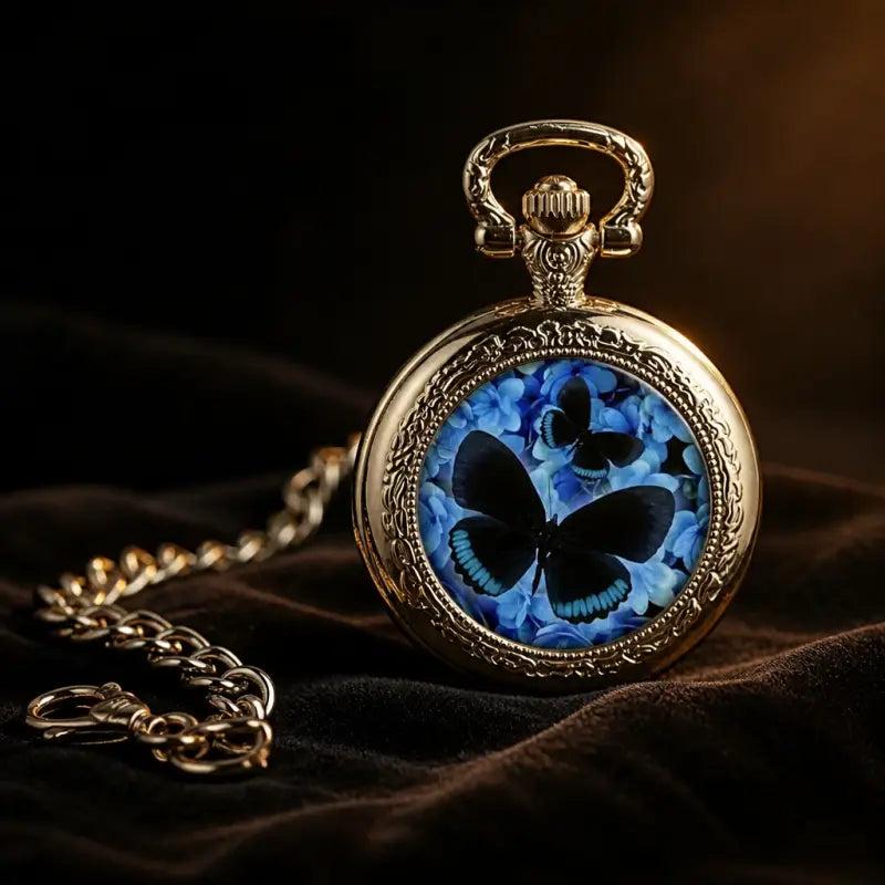 Montre à Gousset Papillon Pendentif Femme - Univers Gousset