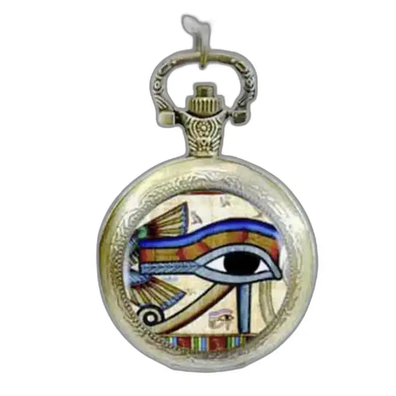 Montre Pendentif Ancienne Égyptienne Élégante avec l’Œil d’Horus en design sophistiqué