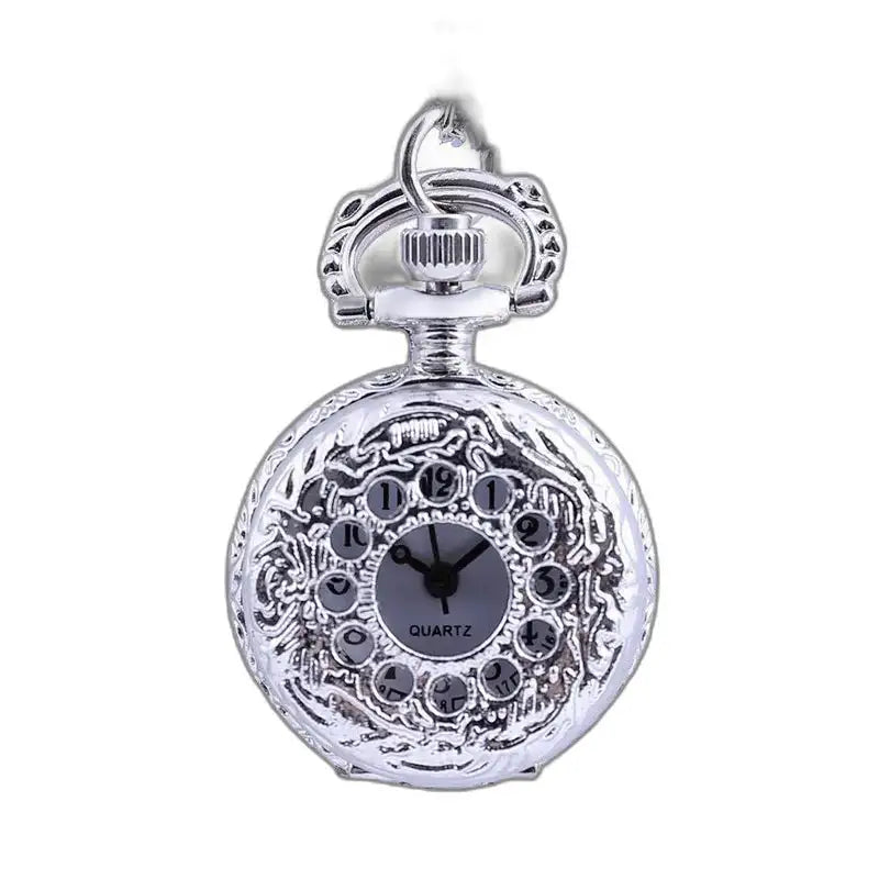 Montre Pendentif Argent Chic Femme avec un élégant pendentif argent filigrané
