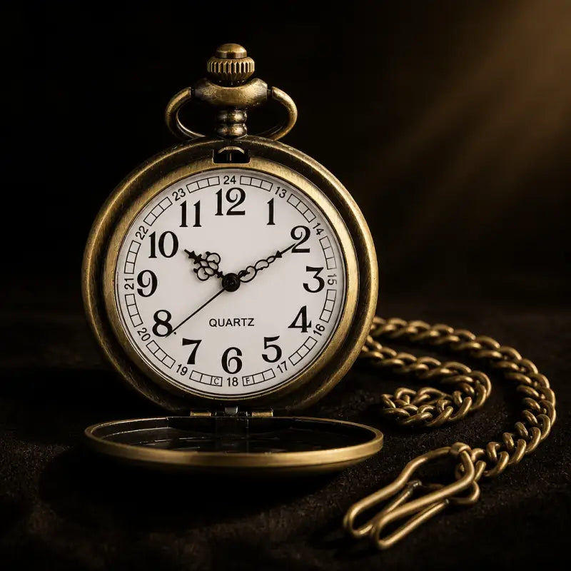 Montre à Gousset Quartz Gravée Vintage Femme - Univers Gousset