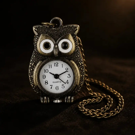 Montre à Gousset Quartz Chouette Vintage Femme - Univers Gousset