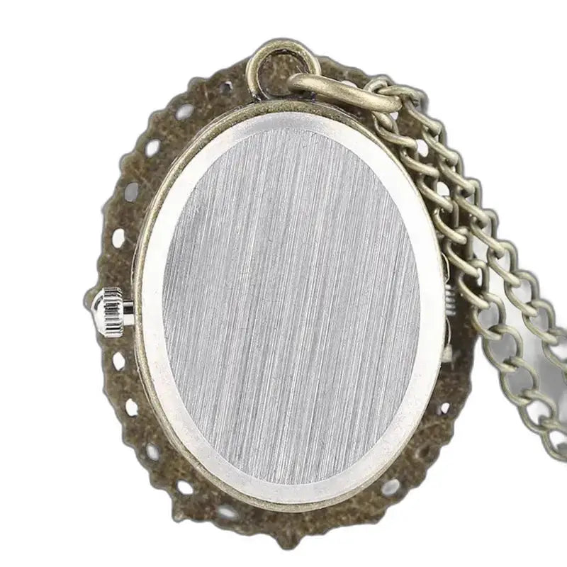Montre Pendentif Elsa Vintage en Bronze avec designs classiques et élégant charme rétro
