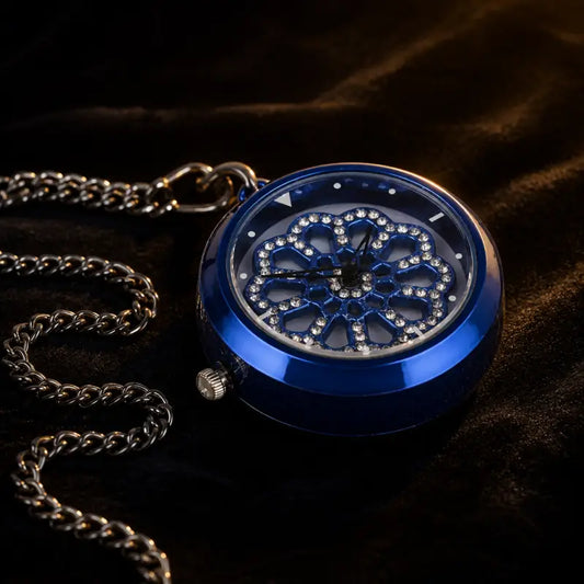 Montre de Poche Quartz Pendentif Fleur Femme - Univers Gousset