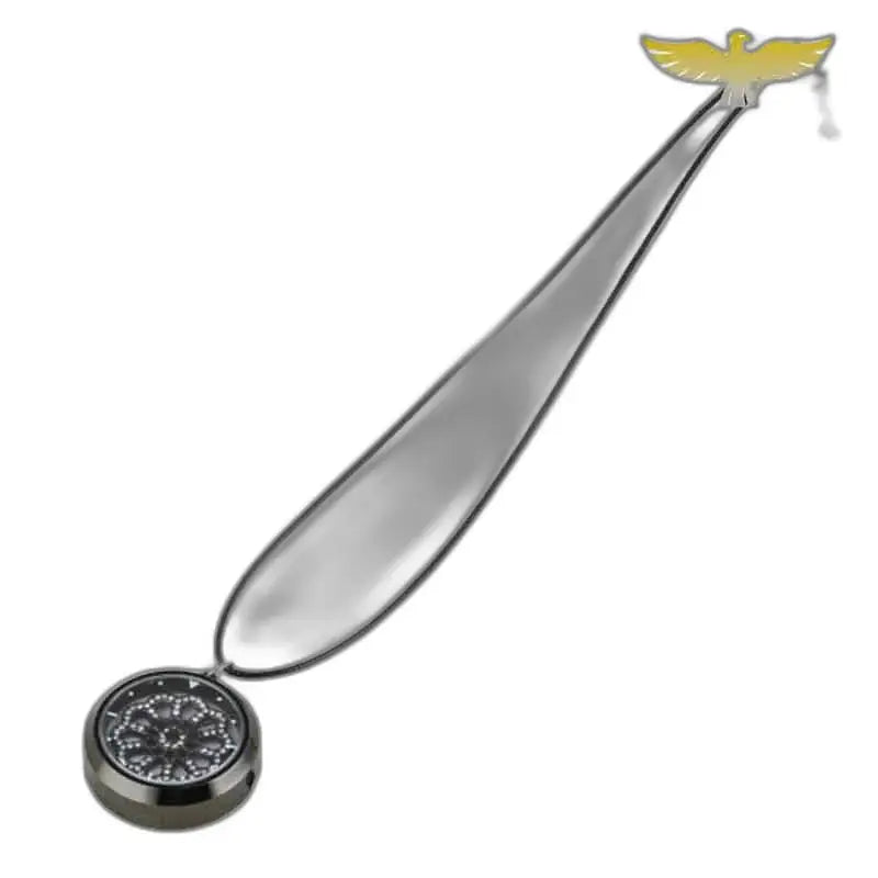 Marque-page en argent avec oiseau et médaillon pour Montre Pendentif Femme Rose Noire