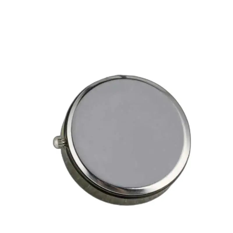 Boîte à pilules ronde en argent du Montre Pendentif Femme Rose Noire Chic