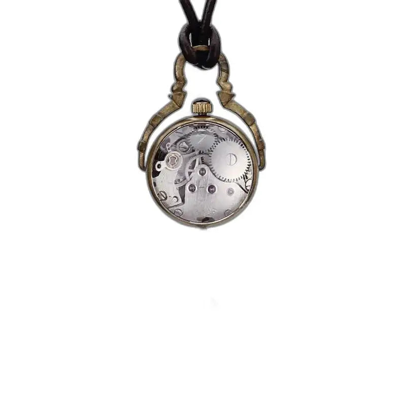 Montre Pendentif Mécanique Vintage en Bronze au style Steampunk élégant