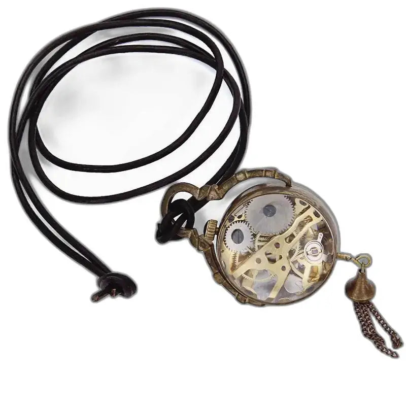Pendentif mécanique Montre Pendentif Argent Bronze avec engrenages Steampunk