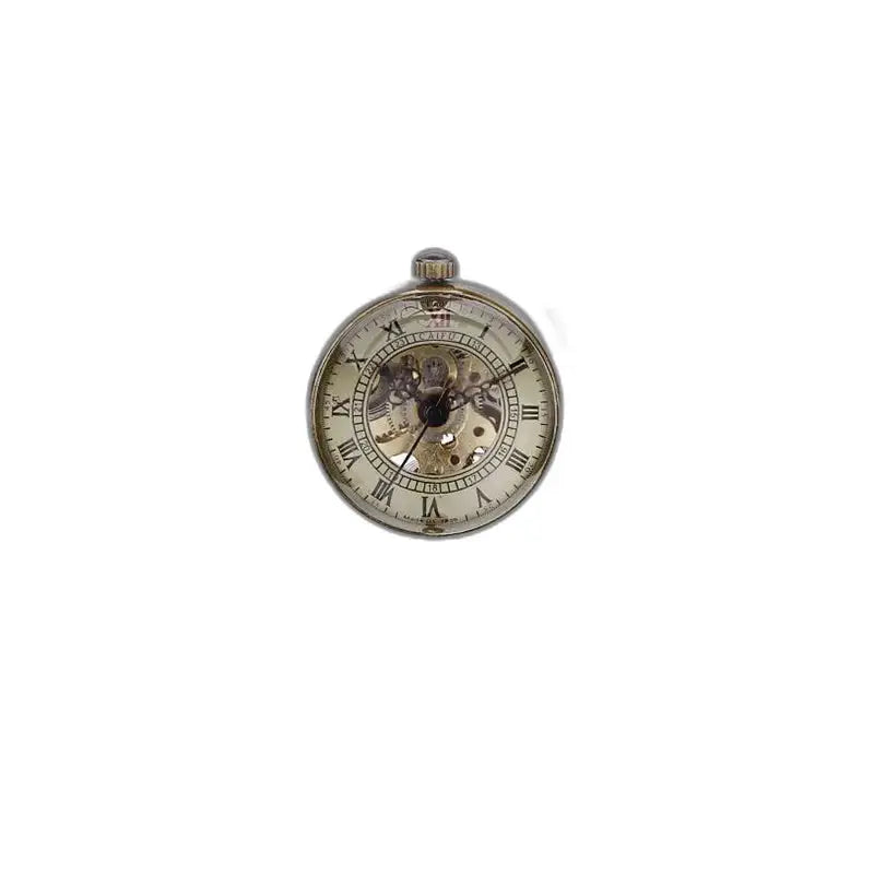 Montre Pendentif Mécanique Vintage Femme avec un élégant cadran en argent et bronzage