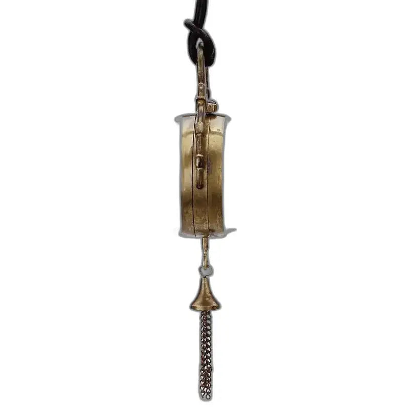 Pendentif Mécanique Vintage en Argent Bronze avec corps cylindrique et chaînette