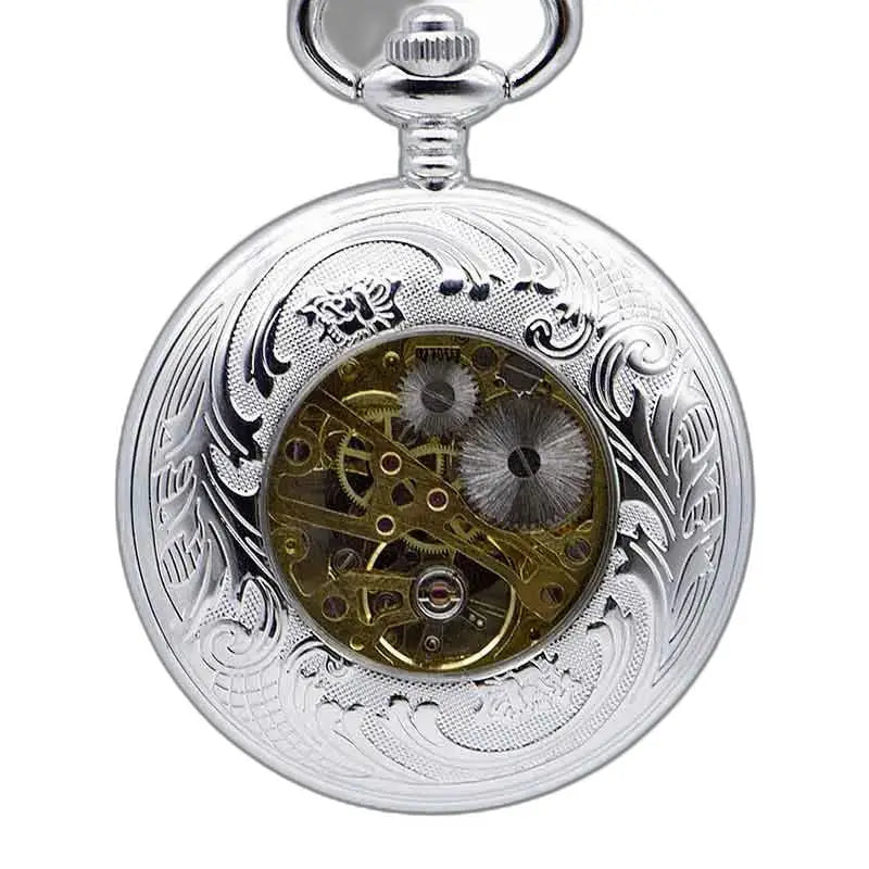 Montre Poche à Gousset Femme Nymphe Luxe avec mécanisme visible et design élégant