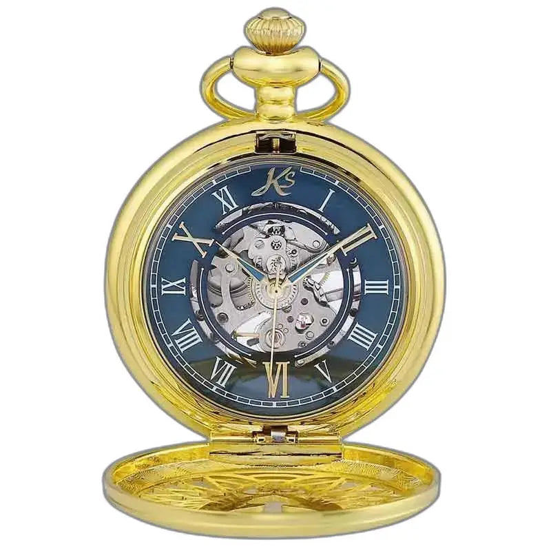 Montre Poche à Gousset Luxe avec Aigles D’or et améthyste d’or élégante
