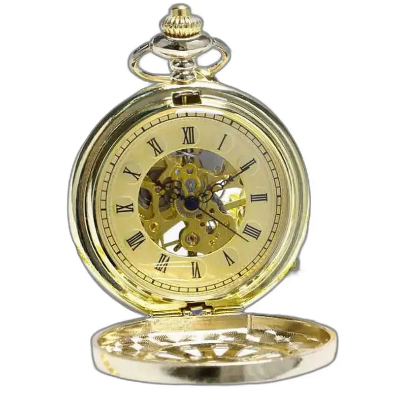 Montre Poche à Gousset Luxe Grenat D’or avec un élégant cadran doré