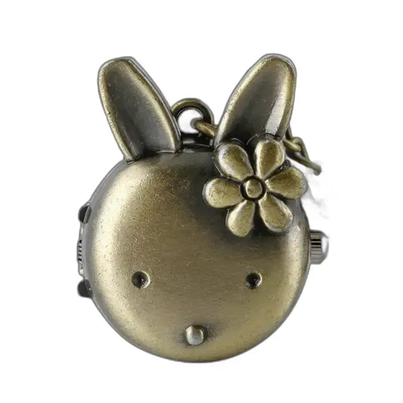 Montre Sautoir Vintage Lapin en Bronze avec design unique pour un style intemporel