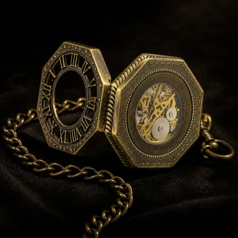 Montre à Gousset Mécanique Squelette Steampunk - Univers Gousset
