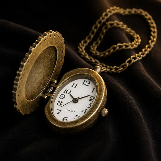 Montre à Gousset Pendentif Chat Bronze Vintage - Univers Gousset