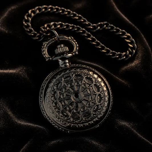 Pendentif Montre Gousset Mécanique Floral Vintage - Univers Gousset