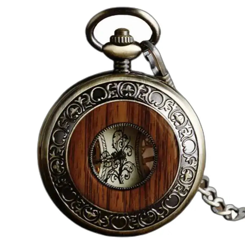 Poche à gousset en bois orme durable avec un style vintage et incrustation en bois